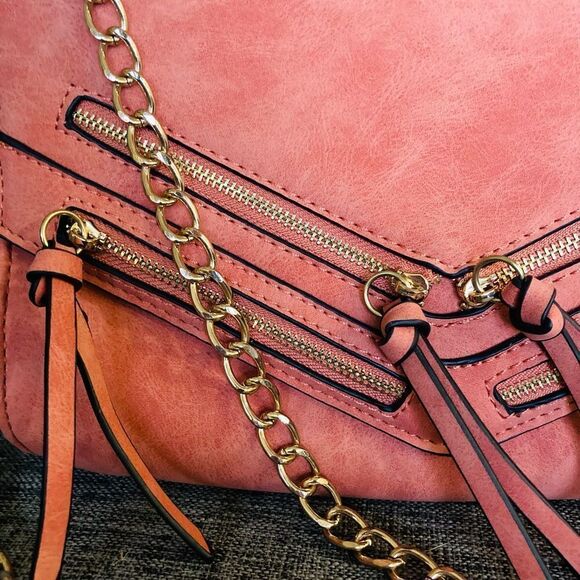 NWT Violet Ray Gold Chain Crossbody Bag Purse - Picture 3 of 6